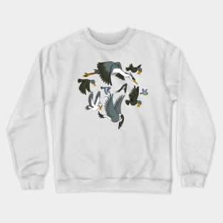 Illustrated Flock of Birds Crewneck Sweatshirt